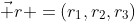 \vec r =(r_1,r_2,r_3)