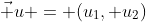 \vec u = (u_1, u_2)