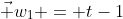 \vec w_1 = t-1