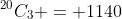 ^{20}C_3 = 1140