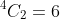 ^4C_2=6