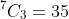 ^7C_3=35