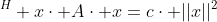 ^H x\cdot A\cdot x=c\cdot ||x||^2