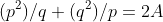 {(p^2)/q}+{(q^2)/p}=2A