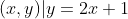 {(x,y)|y=2x+1}