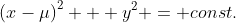 {(x-\mu)}^2 + y^2 = const.