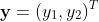 {\bold{y}}=(y_1,y_2)^T