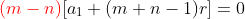 {\color{red}(m-n)}[a_1+(m+n-1)r]=0