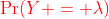 {\color{red}\Pr(Y = \lambda)}