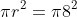 {\pi}r^2={\pi}8^2