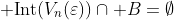 {\rm Int}(V_n(\varepsilon))\cap B=\emptyset