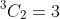 {^3C_2}=3