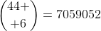 {{44} \choose 6}=7059052