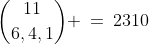 {11\choose6,4,1} \:=\:2310