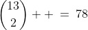 {13\choose2}  \:=\:78