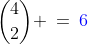 {4\choose2} \:=\:{\color{blue}6}