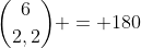 {6\choose2,2} = 180