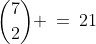{7\choose2} \:=\:21