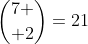 {7 \choose 2}=21