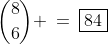 {8\choose6} \:=\:\boxed{84}
