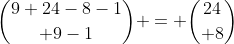 {9+24-8-1\choose 9-1} = {24\choose 8}