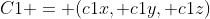 {C1 = (c1x, c1y, c1z)}