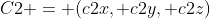 {C2 = (c2x, c2y, c2z)}