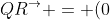 {QR}^{\rightarrow} = (0;1;-1)