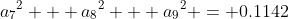{a_7}^2 + {a_8}^2 + {a_9}^2 = 0.1142
