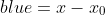 {blue}=x-x_0