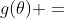 {g(\theta) =}