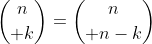 {n\choose k}={n\choose n-k}