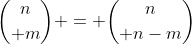 {n\choose m} = {n\choose n-m}
