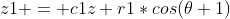 {z1 = c1z+r1*cos(\theta 1)}