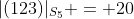 |(123)|_{S_5} = 20
