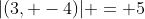 |(3, -4)| = 5