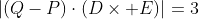 |(Q-P)\cdot(D\times E)|=3