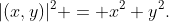 |(x,y)|^2 = x^2+y^2.