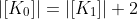 |[K_0]|=|[K_1]|+2