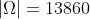|\Omega|=13860