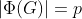 |\Phi(G)|=p