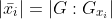 |\bar{x_i}|=|G:G_{x_i}|