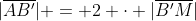 |\overline{AB'}| = 2 \cdot |\overline{B'M}|