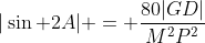 |\sin 2A| = \frac{80|GD|}{M^2P^2}