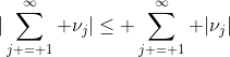 |\sum\limits_{j = 1}^\infty \nu_j|\leq \sum\limits_{j = 1}^\infty |\nu_j|