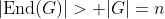 |\text{End}(G)|> |G|=n