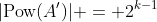 |\text{Pow}(A')| = 2^{k-1}