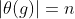 |\theta(g)|=n