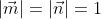 |\vec{m}|=|\vec{n}|=1