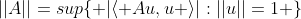 ||A||=sup\{ |\langle Au,u \rangle|:||u||=1 \}